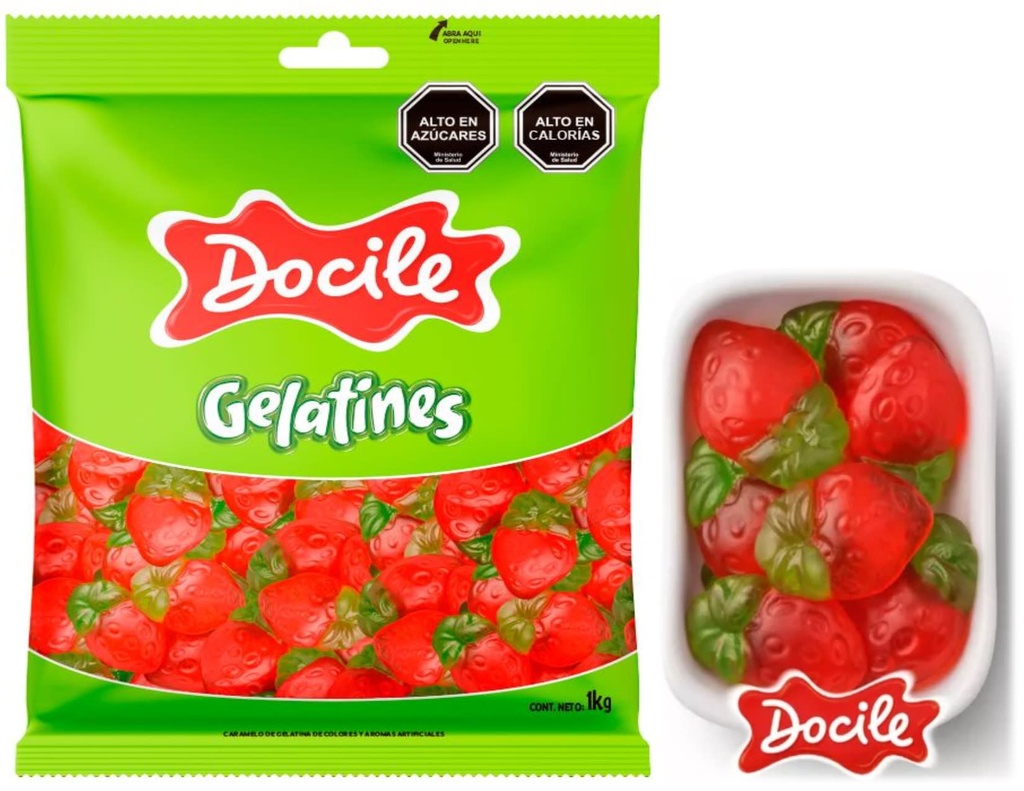 GELATINE AROS FRUTILLA 150 UNDS DOCILE