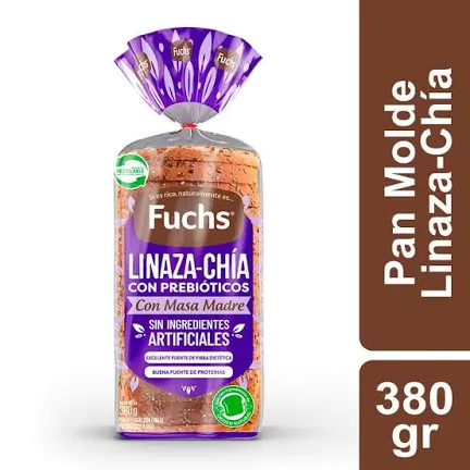 Pan Molde Fuchs Linaza chia con Masa Madre 350 grs