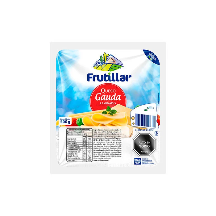 Queso Gauda Laminado 500 grs frutillar