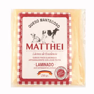 Queso Mantecoso Laminado 250 grs Matthei