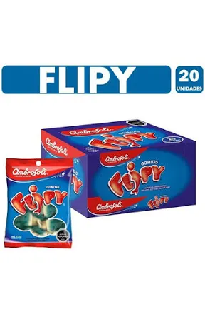 Gomitas Flipy Sabor Frutal Ambrosoli 20 unidades