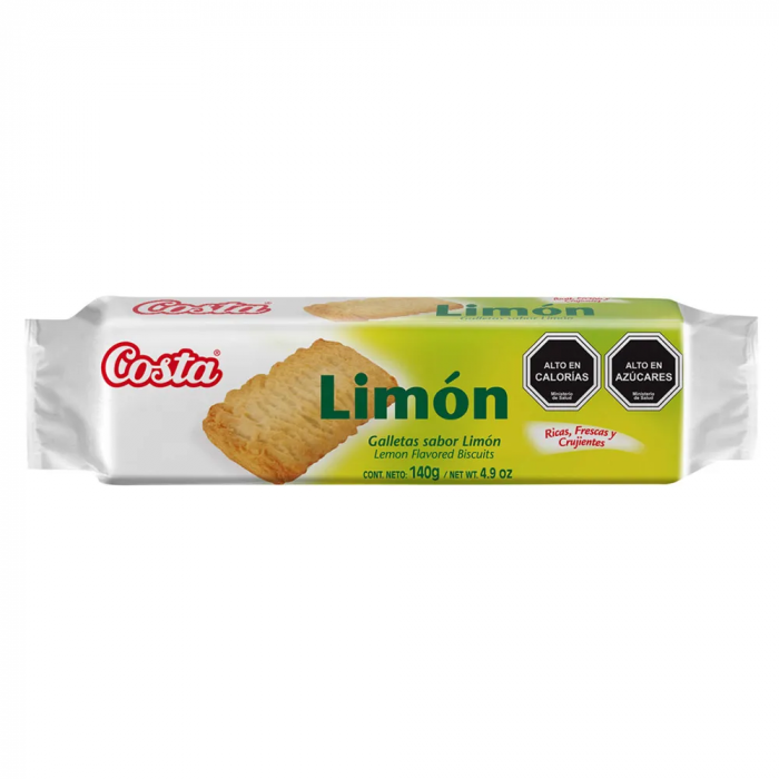 GALLETAS SABOR LIMON 140 GRS COSTA