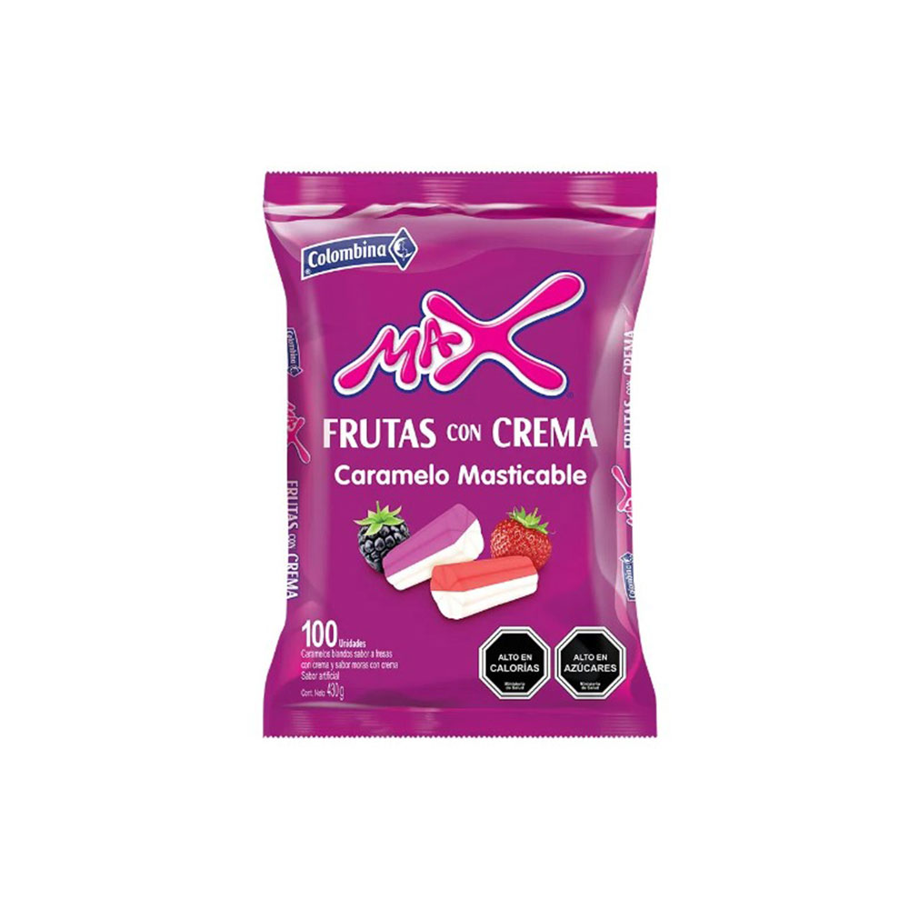 MAX FRUTAL  100 UNDS COLOMBINA