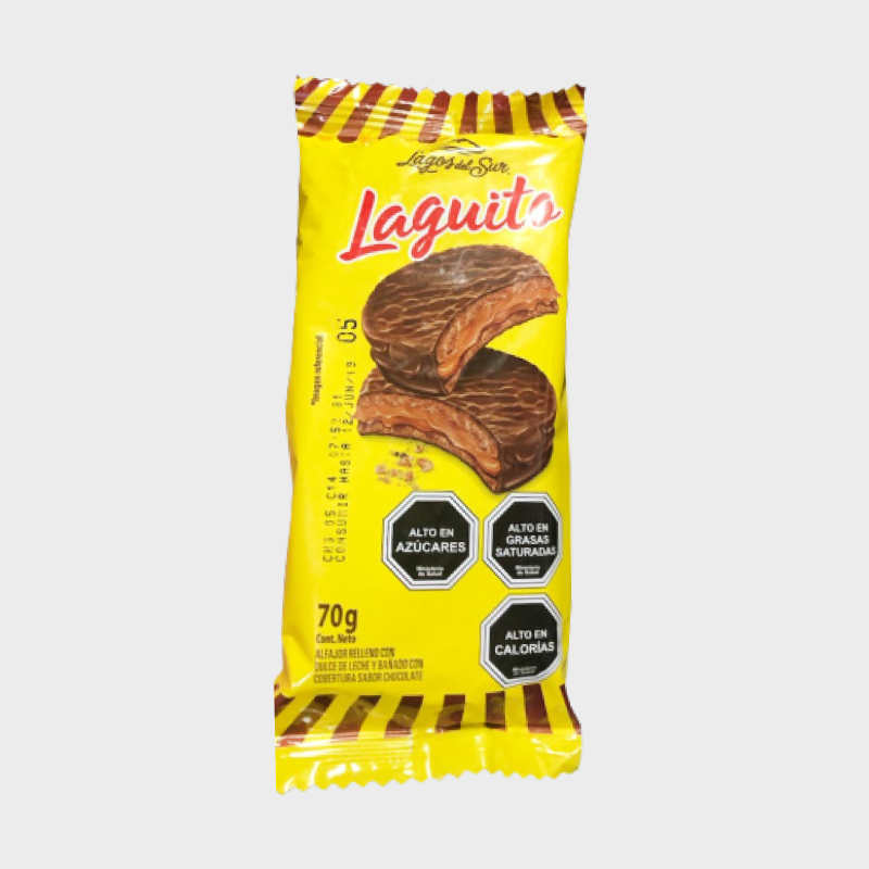 LAGUITO ALFAJOR RELLENO CON  MANJAR 2 UNDS 