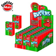 Confites Mabu Busters Dulces Acidos Doble Sabor Manzana,Cereza 