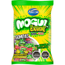Arcor Mogul Extreme Acido gomitas sabor frutas 400 grs