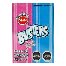 Mabu Busters Dulces Acidos Doble Sabor Arandano/Frutilla