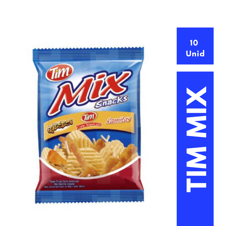 TIM MIX SNACKS PACK 10 UNIDADES 45 GRS