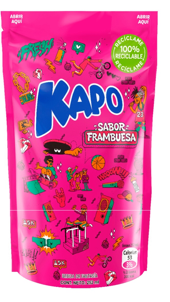 JUGO KAPO FRAMBUESA 1 UNIDAD 200ML