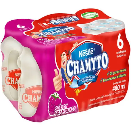 Chamyto Nestle frambuesa 6 unidades 480ml