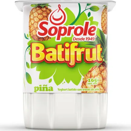 Yogur batifrut Soprole Piña 165grs