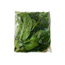 Hojas de espinaca bolsa