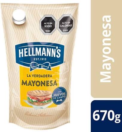 Hellmann's mayonesa 670 GRS