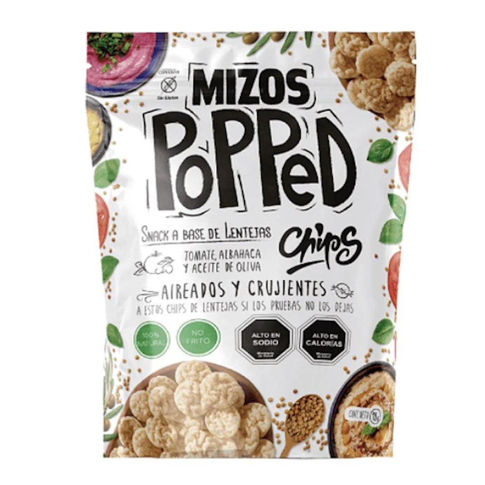 Mizos Popped Chips lentejas 105g
