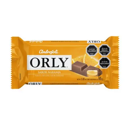 Chocolate Orly sabor Naranja 95g