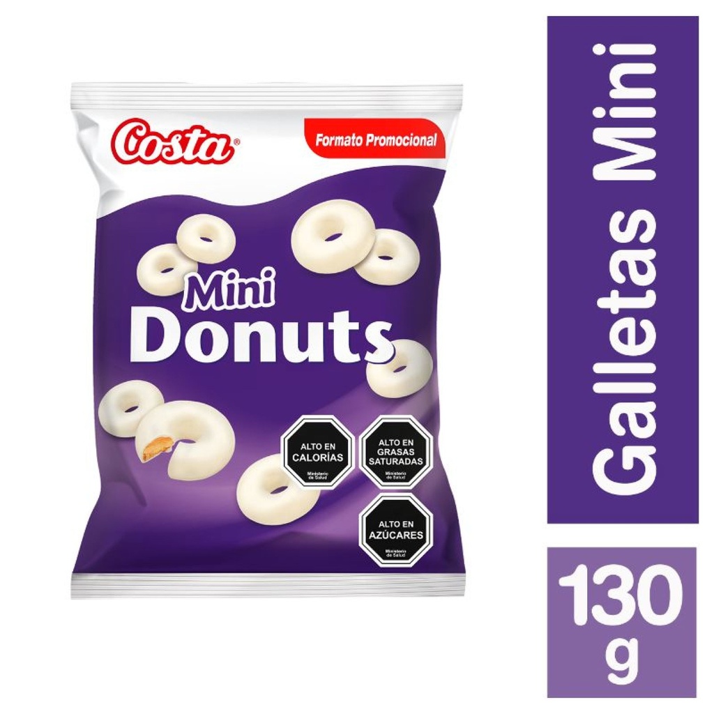 Mini Donuts chocolate blanco 130 GRS