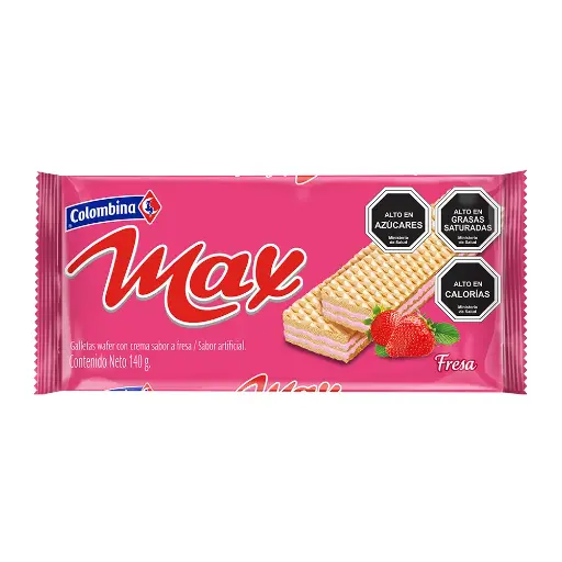 COLOMBINA MAX TIPO OBLEAS FRUTILLA 140 GRS