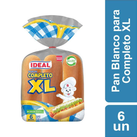 Pan Completo XL Ideal 6 unds