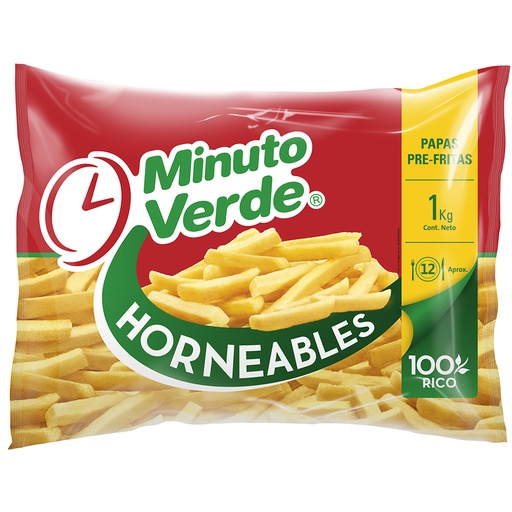 Papas Fritas Horneables Minuto Verde 1 kilo