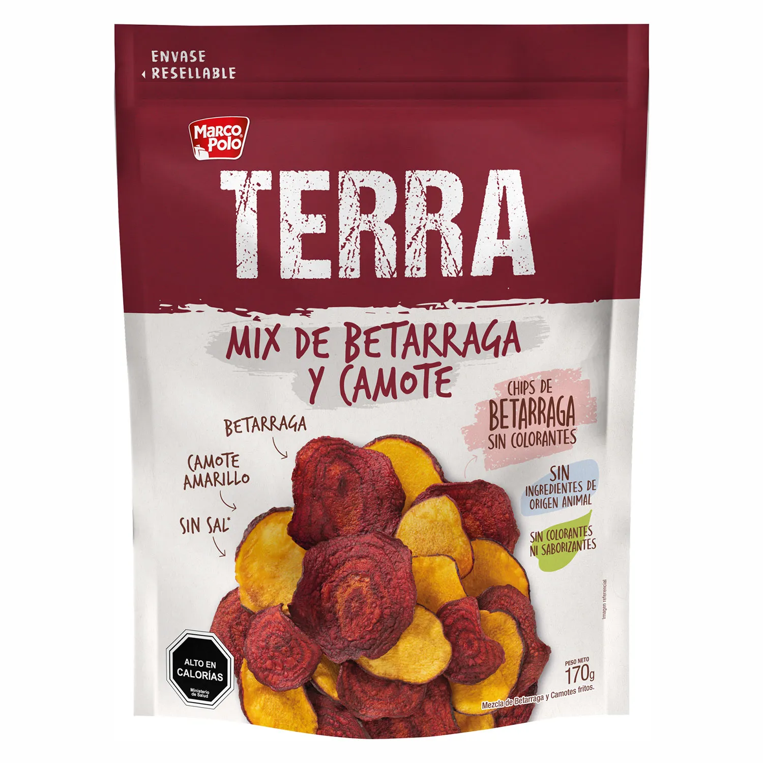 Papas Fritas Terra Mix Beterraga y Camote 170 grs Marco Polo