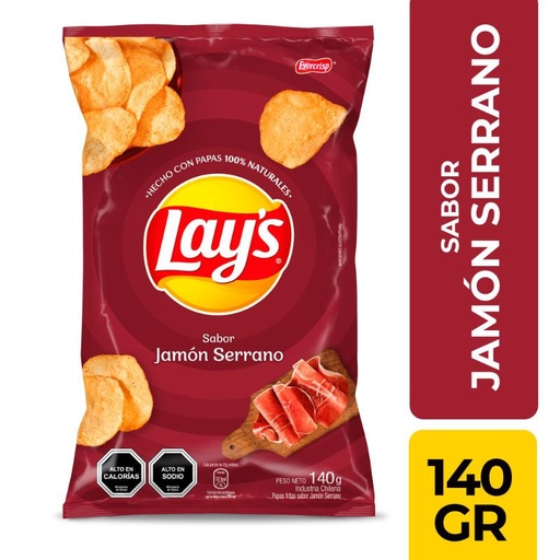 Papas Fritas Jamón Serrano 140 grs Lays