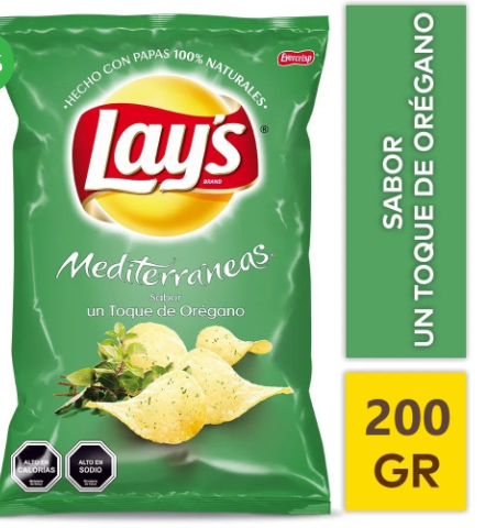 Papas Fritas Orégano 200 grs Lays 