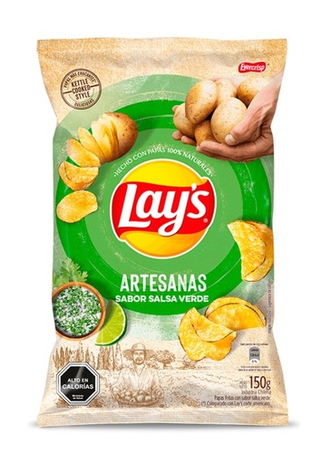 Papas Fritas Artesanas Salsa Verde 150 grs Lays