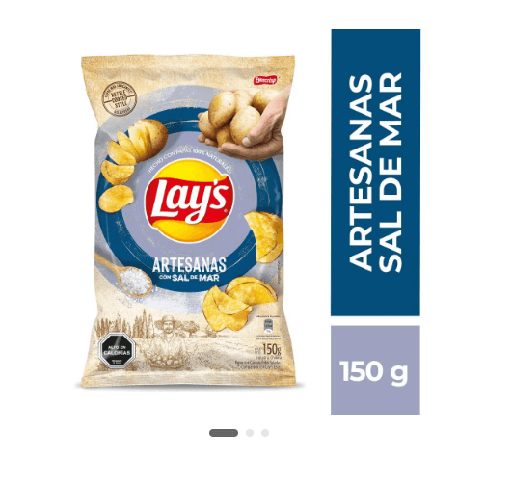 Papas Fritas Artesanas Sal de Mar 150 grs Lays