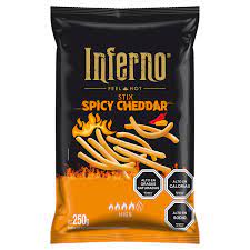 Ramitas Spicy Cheddar 250grs Infierno