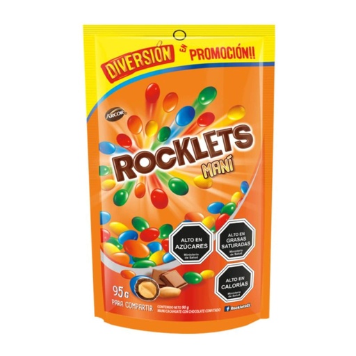 Chocolate Rocklets Mani 95grs