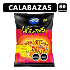 Arcor Calabazas Naranja Acida 50 Unidades 