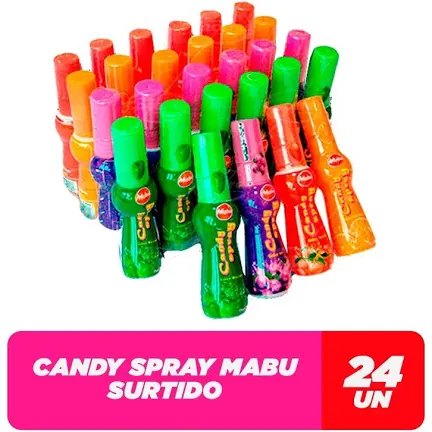 Mabu Candy Spray 24 unidades sabores 