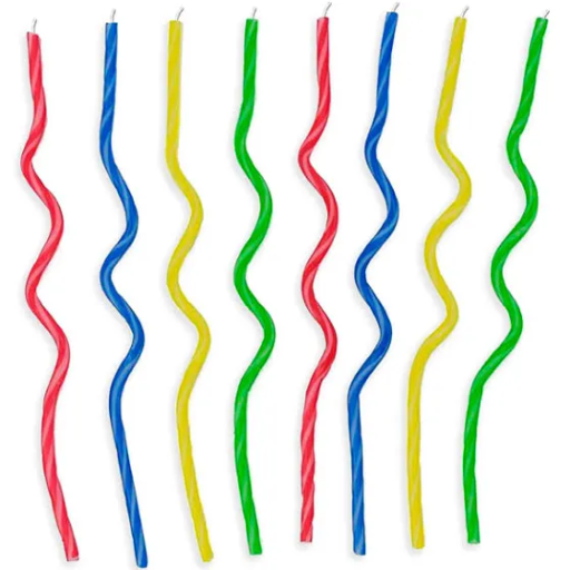 Vela Espiral Colores 10 unds
