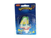 Vela Colores Numero 4 Balloons