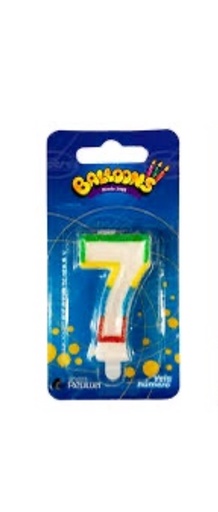 Vela Colores Numero 7 Balloons