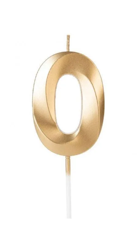 Vela Metalizada Numero 0 Balloons