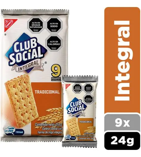 GALLETA CLUB SOCIAL INTEGRAL 216GRS