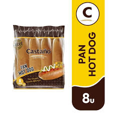 Castaño Pan Hot Dog 8 Unidades