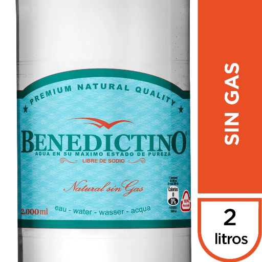 BENEDICTINO AGUA SIN GAS 2L