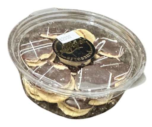 Alfajor artesanal con chocolate
