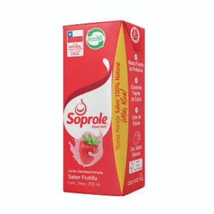 Leche Frutilla Soprole cajita 200ml