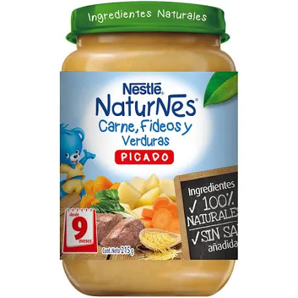 Picado Naturnes Nestle Carne, fideos, verduras 215g