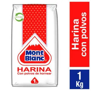 Harina con polvos de hornear Montblanc 1kg
