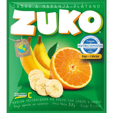 Jugo en Polvo Zuko Naranja Platano 20grs
