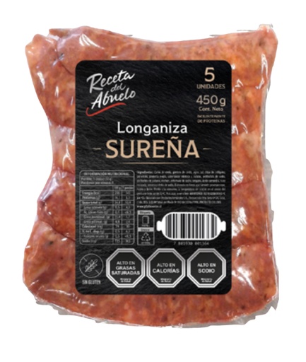 Longaniza Sureña Receta del abuelo 5 unidades 450g