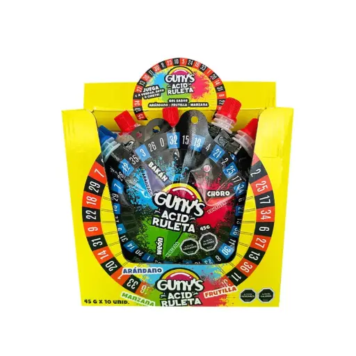 Gunys Ruleta Acida caja 10un.